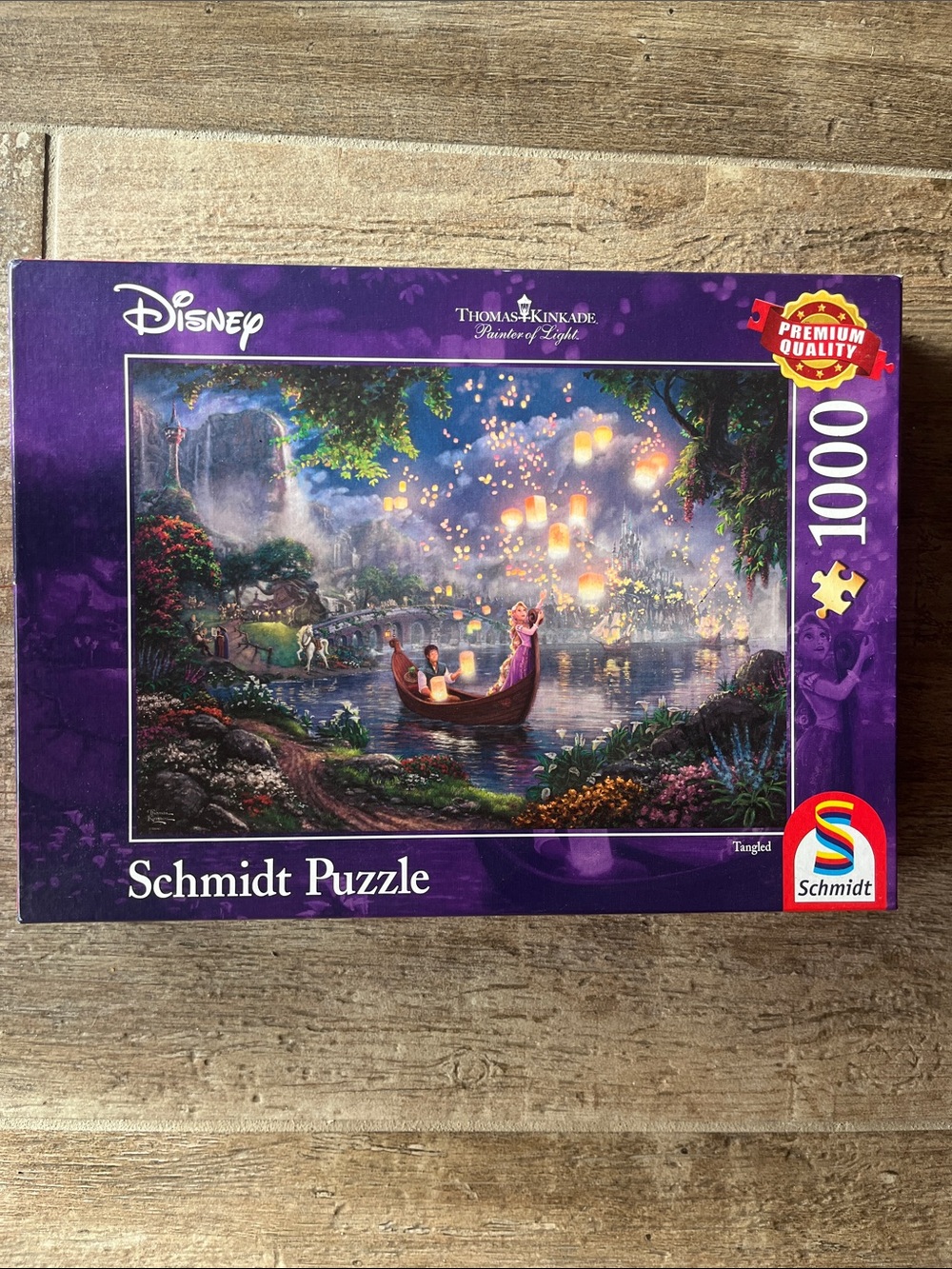 Schmidt Disney Thomas Kinkade Tangled 1000-Piece Puzzle — Purple Box